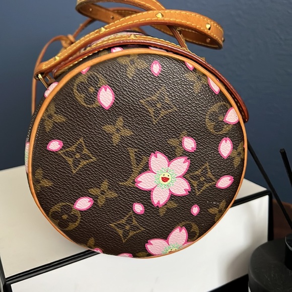 LOUIS VUITTON PAPILLON Hand Bag Monogram Cherry Blossoms France Vintage - Picture 3 of 14